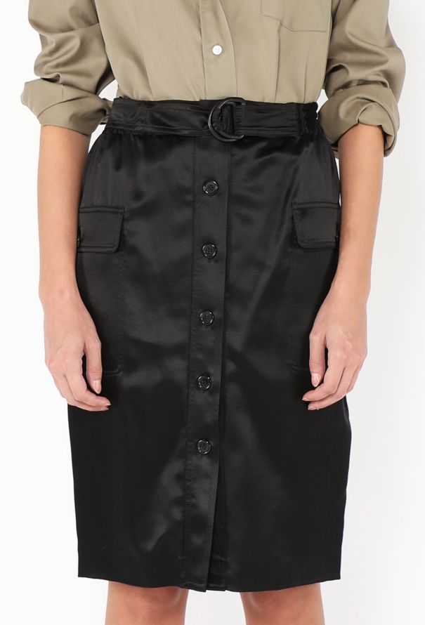 Saint Laurent 2024 Silk Cargo Skirt - 2