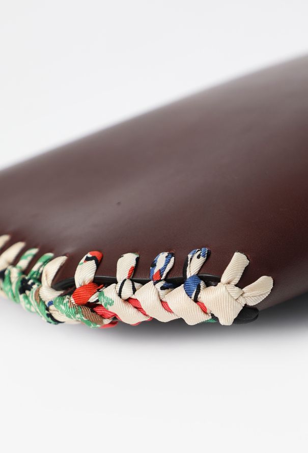 Céline Silk Scarf Trim Clutch - 9