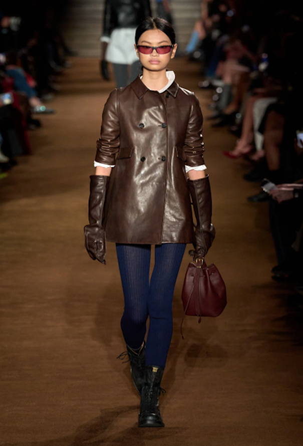 F/W 2024 Leather Mod Jacket - Miu Miu | Authentic & Vintage
