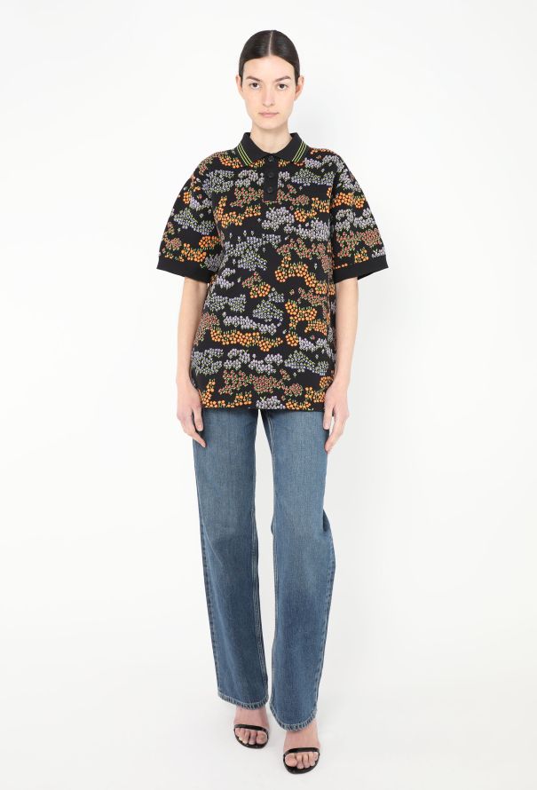 Céline S/S 2018 Oversized Floral Polo - 3 Céline S/S 2018 Oversized Floral Polo - 3