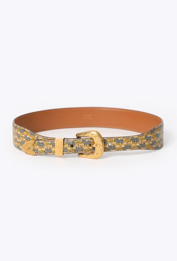 Hermès RARE 1988 Zebra Gilded Belt - 1