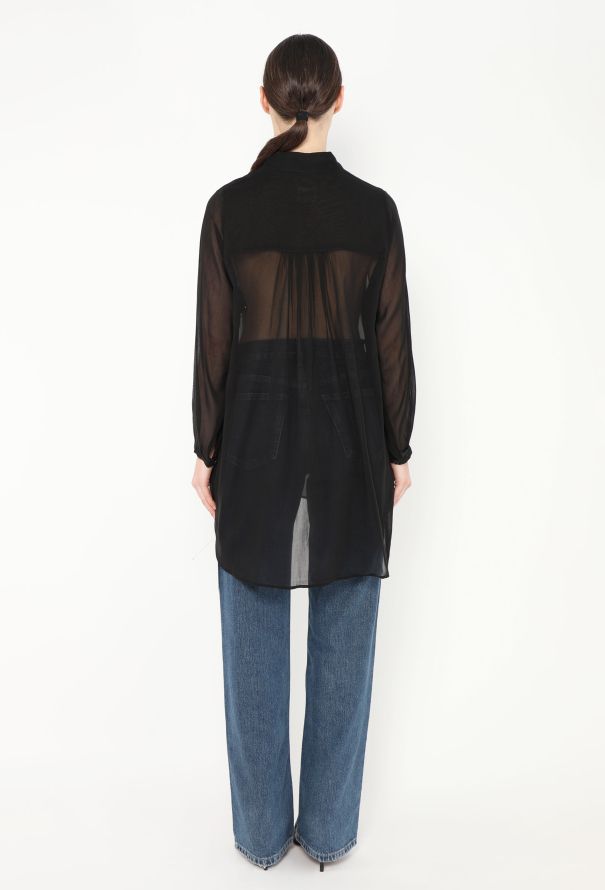 Khaite 2023 Ruched Voile Blouse - 3