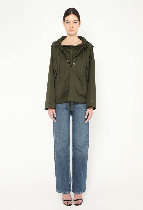 Céline 2017 Khaki Gabardine Parka - 3 Céline 2017 Khaki Gabardine Parka - 3