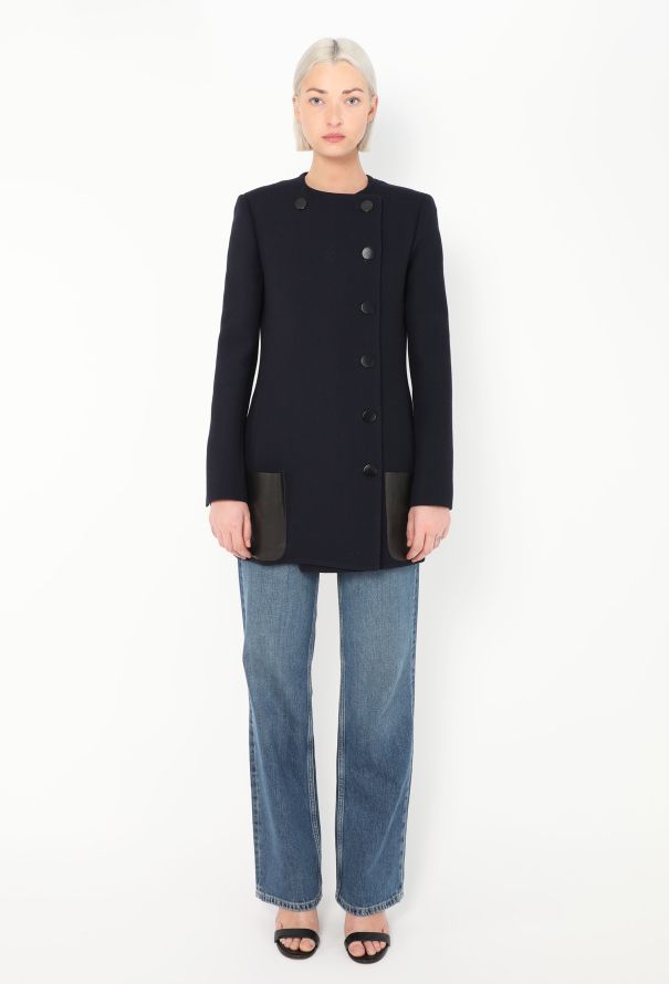 Céline F/W 2010 Leather Pocket Coat - 1