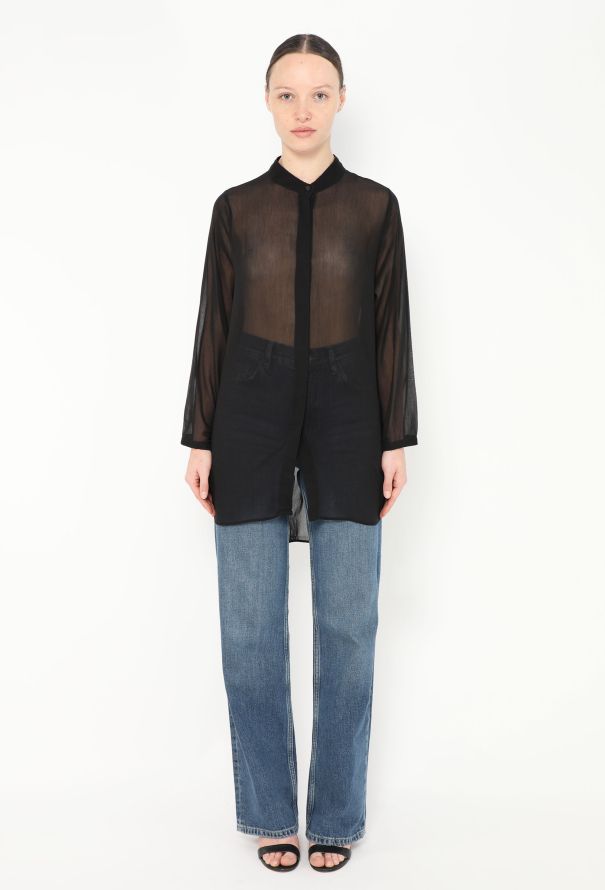 Khaite 2023 Ruched Voile Blouse - 2