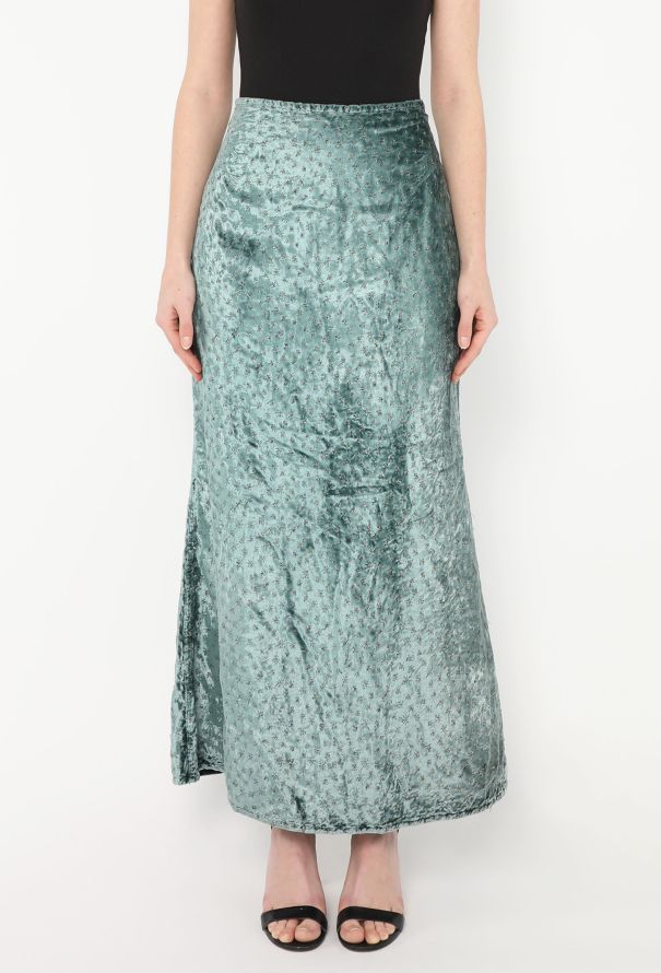 Voyage '90s Embellished Velvet Skirt - 2