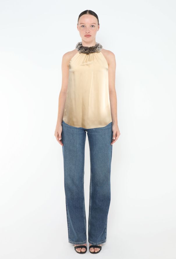 Chloé F/W 2001 Faux Fur Halter Top - 3