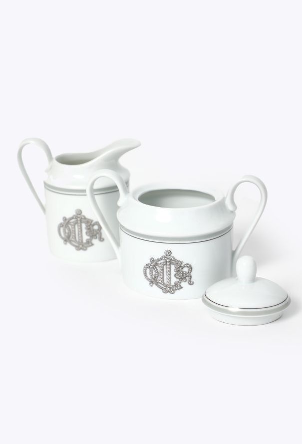 Dior Vintage Limoges Sugar Bowl & Milk Jug - 3