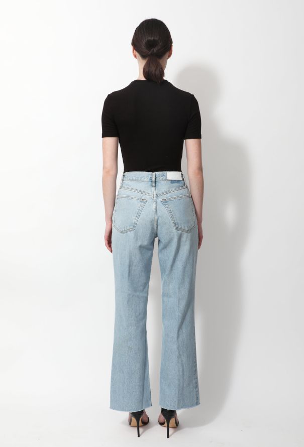 Modern Designers Re/Done High Waisted '70s Bootcut' Jeans Blue