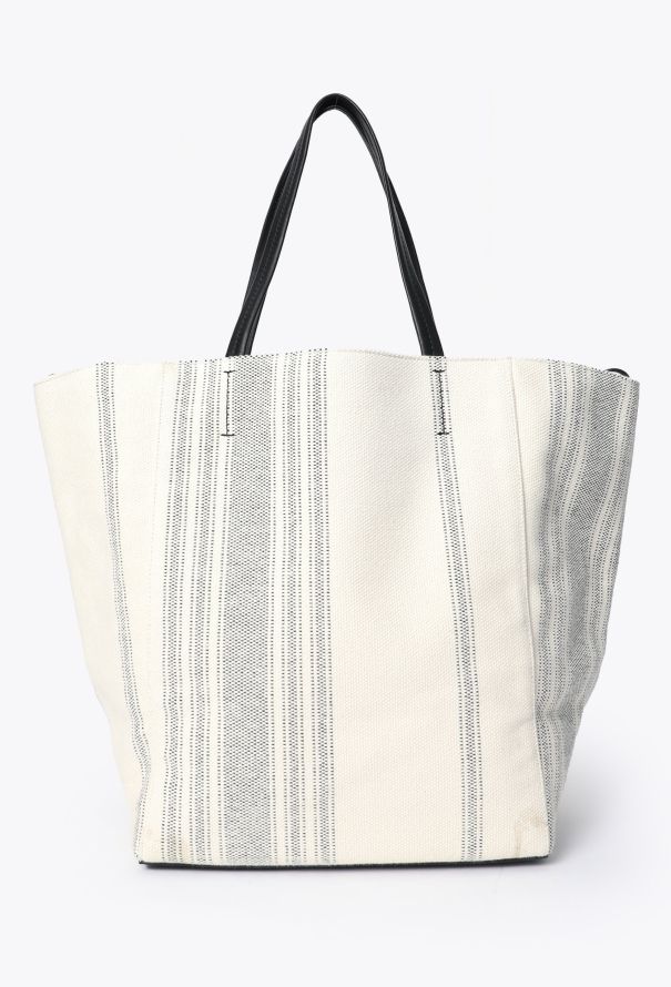 Céline Striped Canvas Phantom Tote - 1