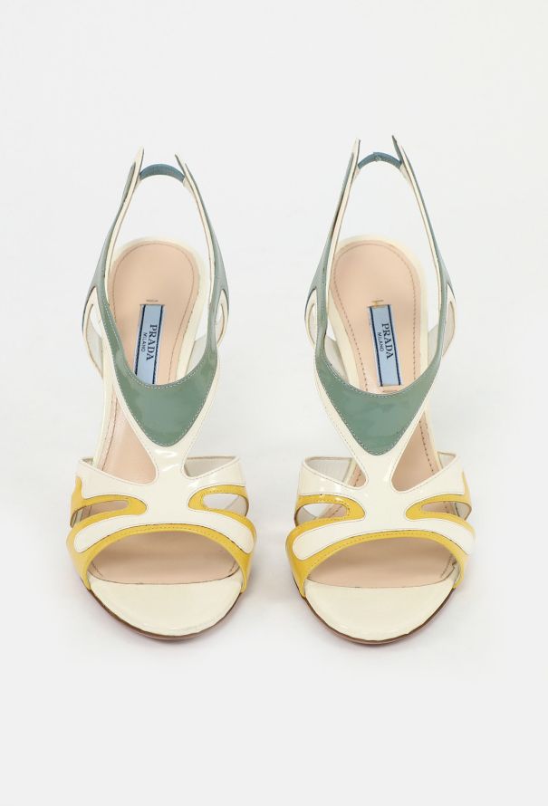 Prada S/S 2012 Patent Flame Slingbacks - 4