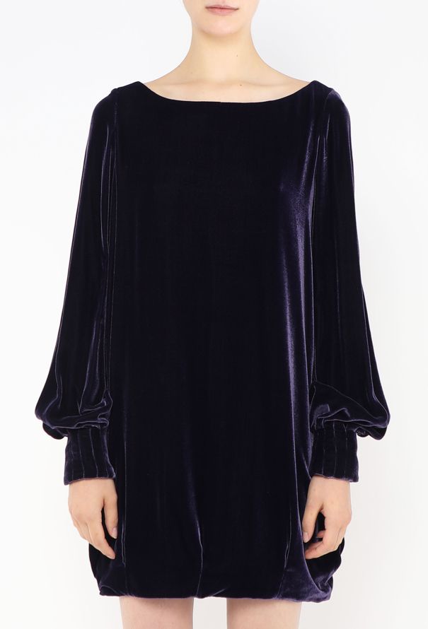 Alexander McQueen 2007 Velvet Bishop-Sleeve Dress - 3