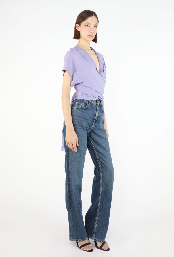 Hermès Chiffon Open-Back Tie Blouse - 4