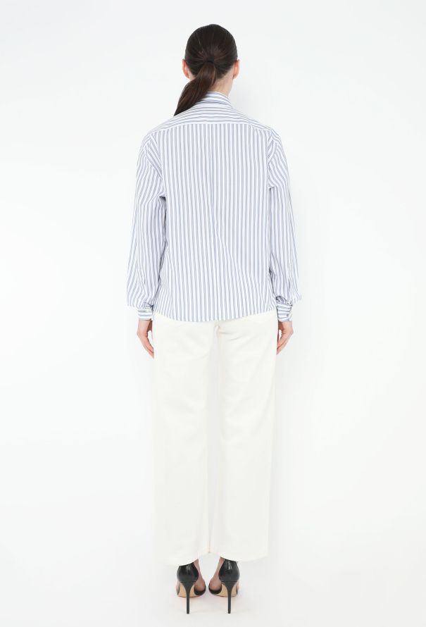 Dries Van Noten 2022 Cropped Striped Shirt - 4 Dries Van Noten 2022 Cropped Striped Shirt - 4