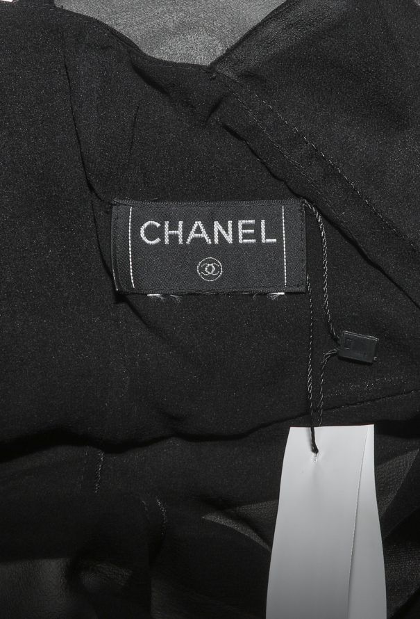 Chanel '90s Smoking Bow Chiffon Blouse - 5