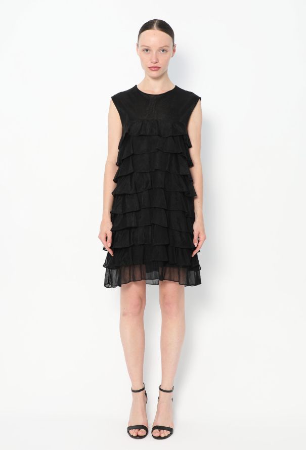 Helmut Lang RARE S/S 1991 Ruffled Dress - 1
