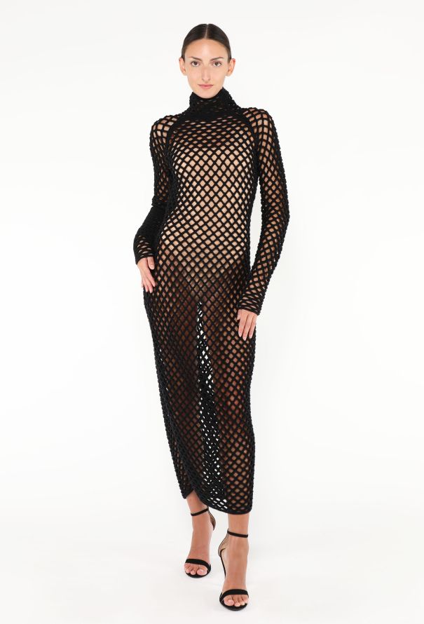 Alaïa F/W 2023 Lattice Knit Dress - 4