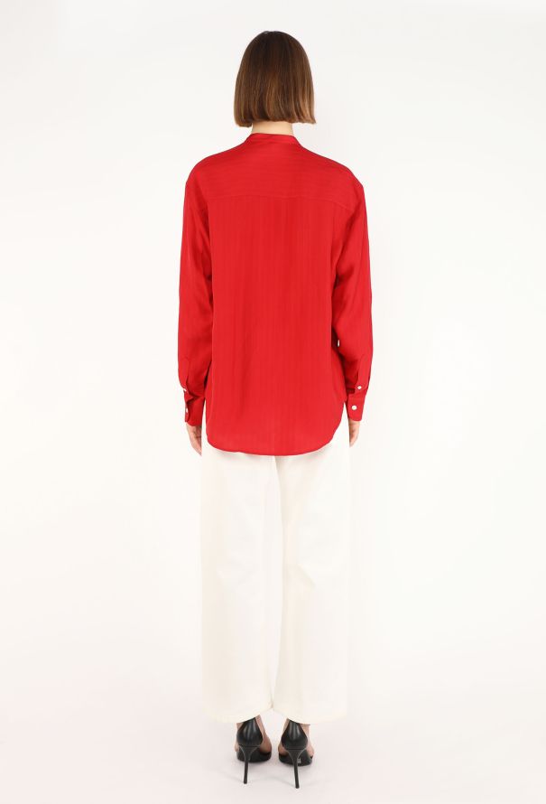 The Row Sienna Striped Crêpe Tunic - 4
