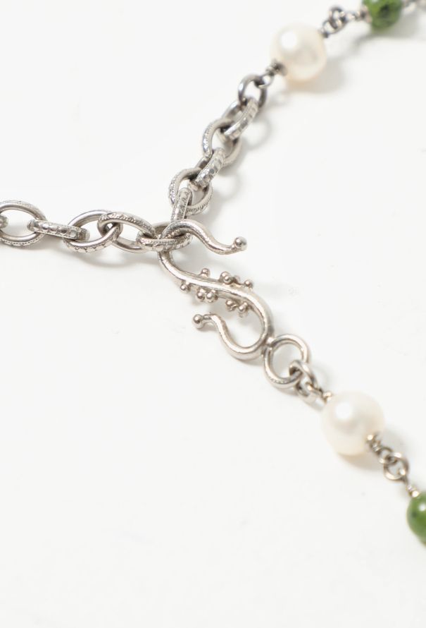 Chanel Vintage Faux Pearl & Gripoix Cross Pendant Necklace