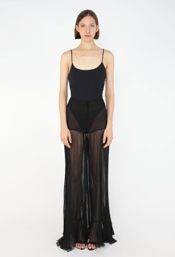 Dolce & Gabbana Flared Silk Palazzo Pants, 1990s - 3