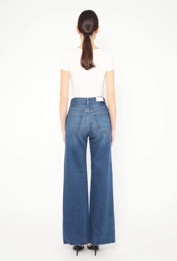 Re/Done 2023 Wide Leg Distressed Jeans - 5