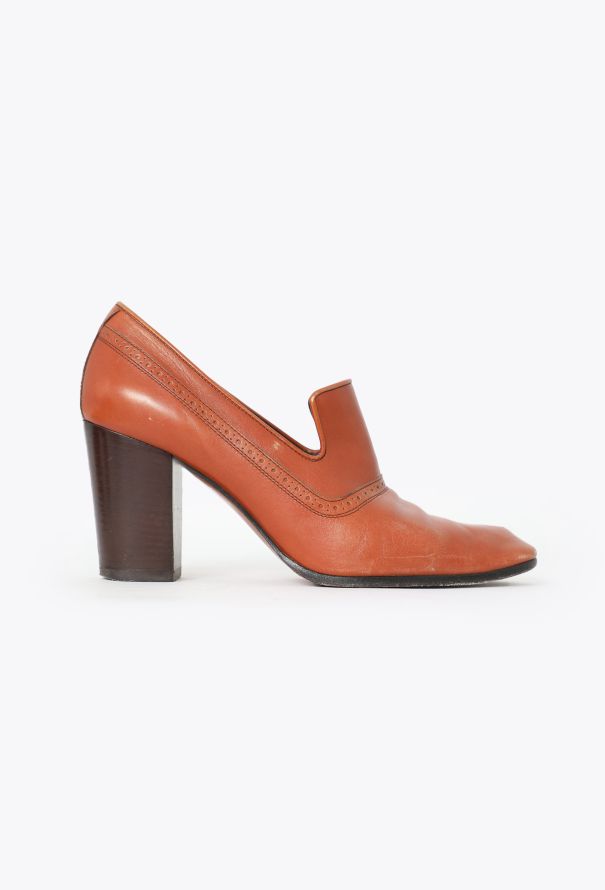 Céline Perforated Leather Loafers - 1
