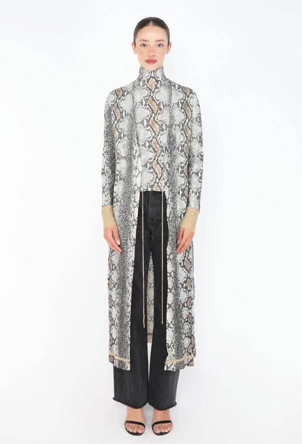 Roberto Cavalli Snake Print Jersey Kaftan - 3