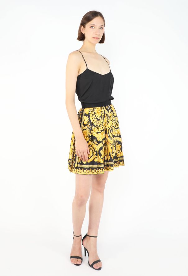 Gianni Versace Barocco Pleated Silk Skirt, F/W 1991 - 4