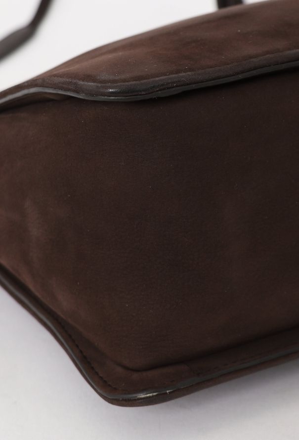 The Row Brown Suede Jules Shoulder Bag - 7