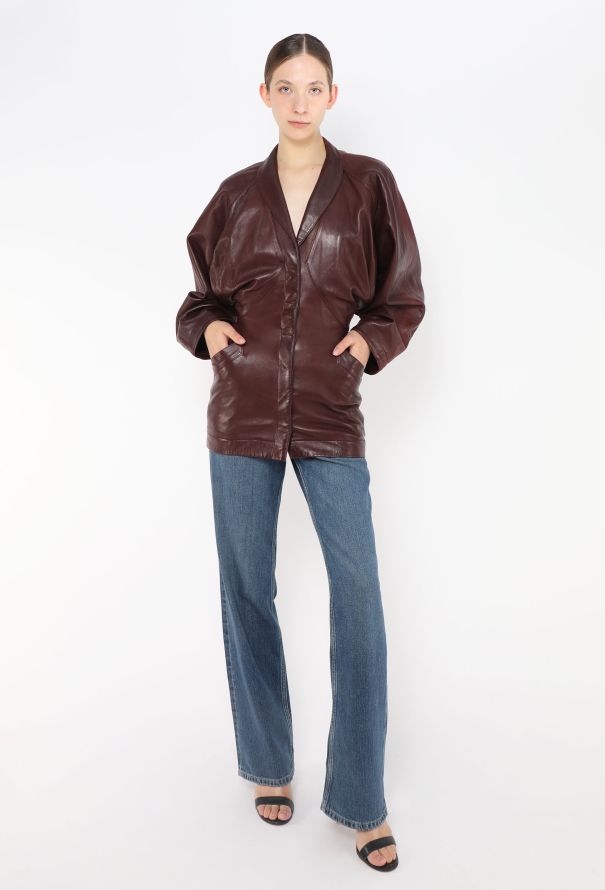 Alaïa RARE 1986 Cinched Leather Jacket - 5