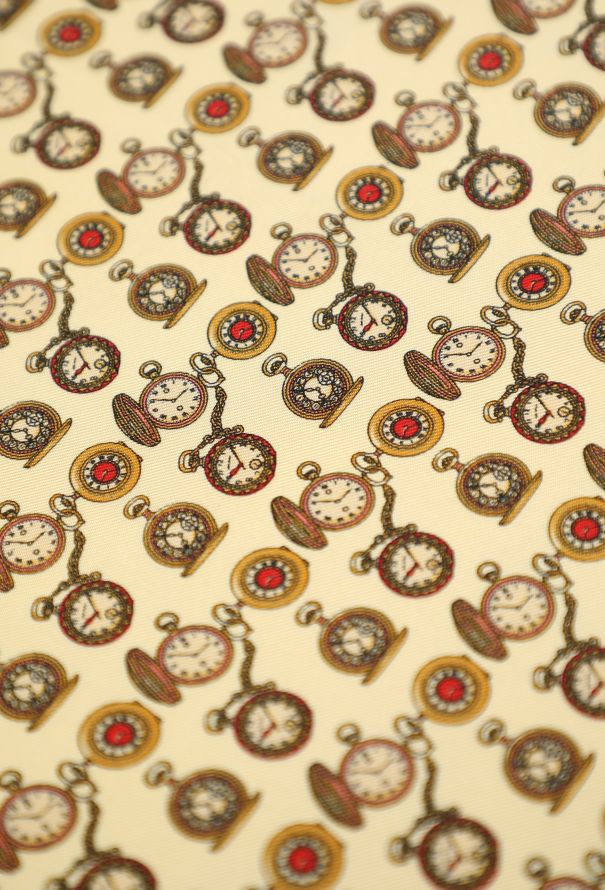 Gucci Vintage Timepiece Silk Pocket Scarf - 4