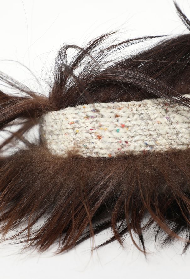 Fendi F/W 2002 Knit Goat Hair Baguette Bag - 7