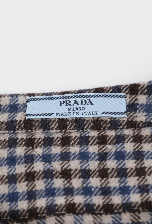 Prada 2024 Gingham Midi Skirt - 5