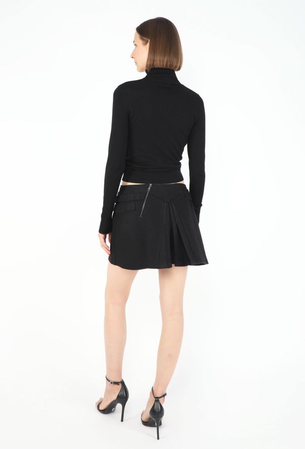 Balenciaga 2007 Pleated Belted Mini Skirt - 4