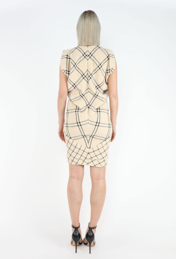 Balenciaga Rare F/W 2006 Checkered Crêpe Dress - 5