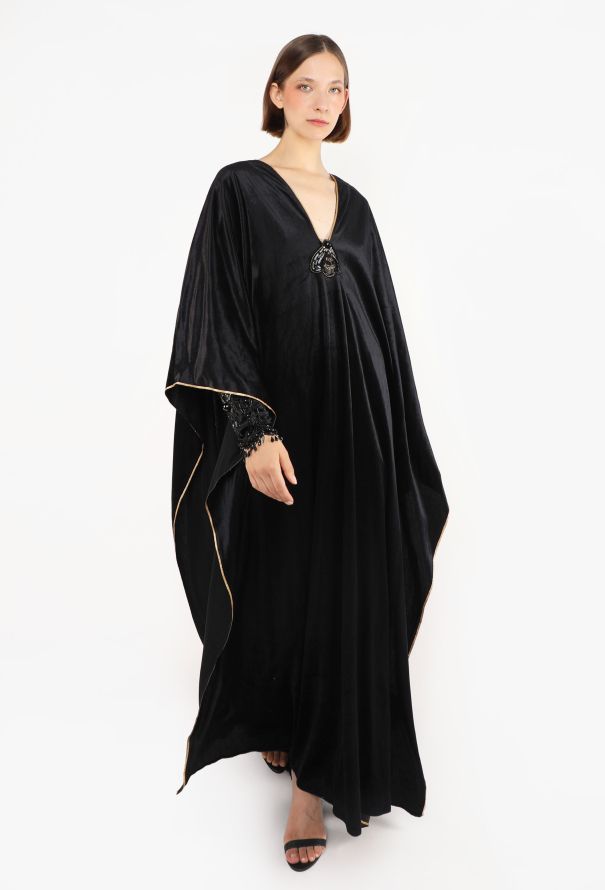 Bill Gibb Byzantine Embellished Velvet Kaftan, 1976 - 5