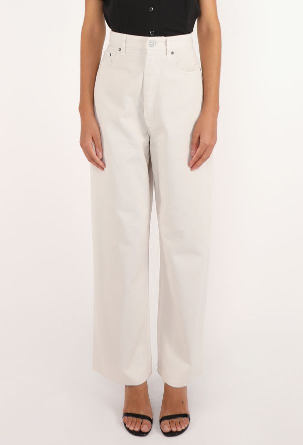 Phoebe Philo White Denim Drop Jeans - 3