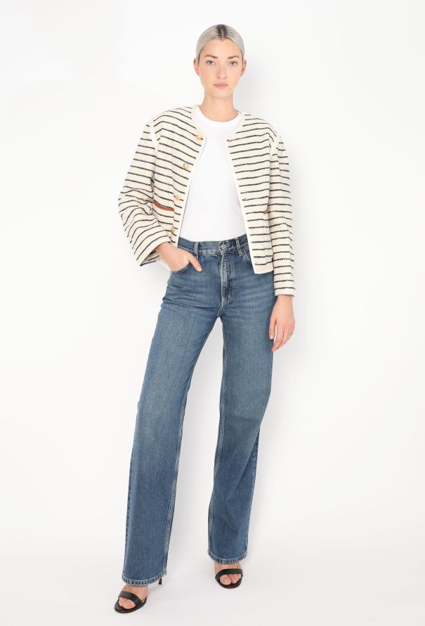 Céline 2023 Tweed Marinière Jacket - 4 Céline 2023 Tweed Marinière Jacket - 4