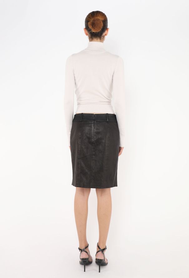 Chanel F/W 2009 Quilted Lambskin Skirt - 6
