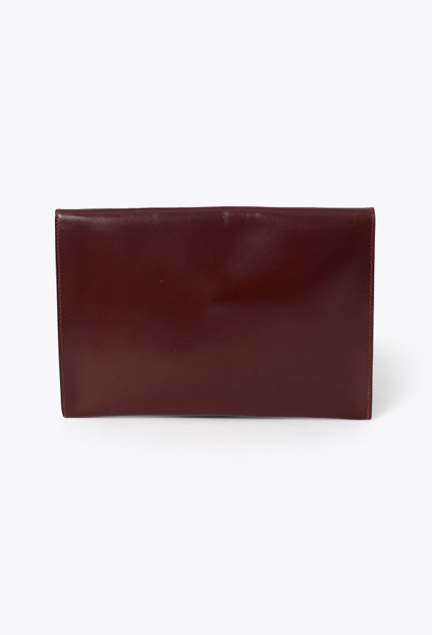 Hermès Vintage Burgundy Box Rio Clutch - 4