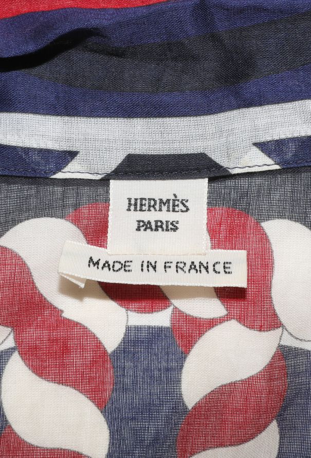 Hermès Voile Canoe Pareo Graphic Tunic, 2023 - 5