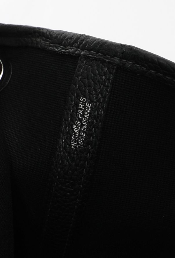 Hermès Black Toile & Négonda Garden Party 36 Bag - 12