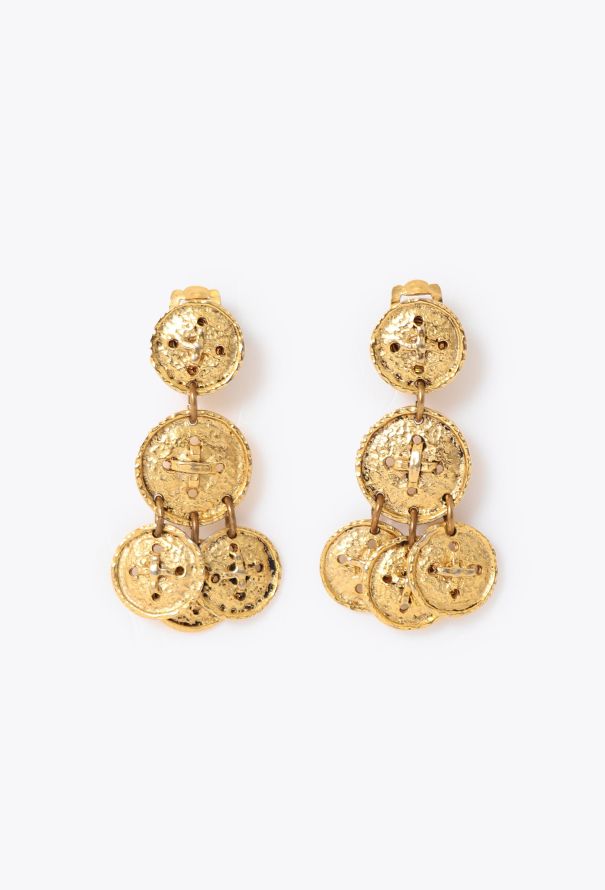 Sonia Rykiel Vintage Linked Coin Earrings - 1