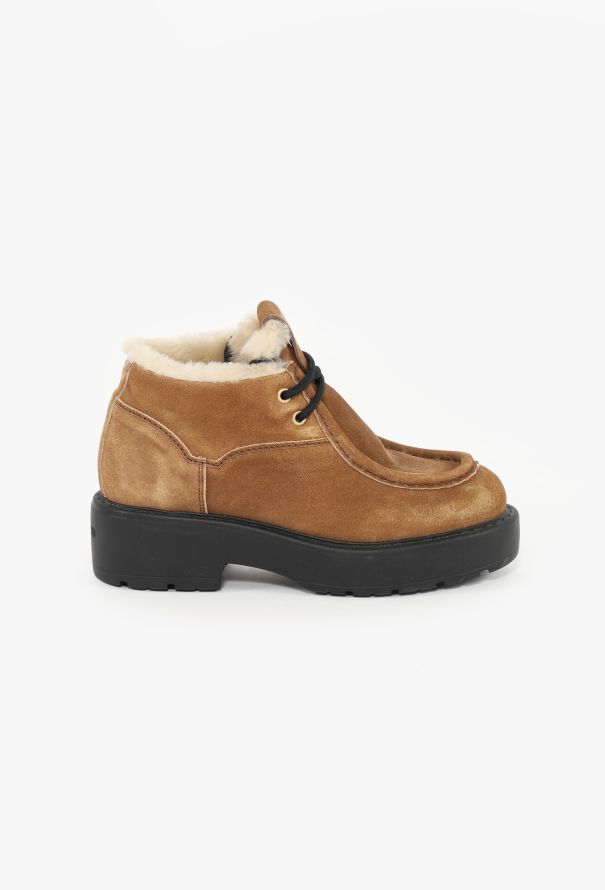 Miu Miu 2024 Shearling-Lined Chukka Boots - 2