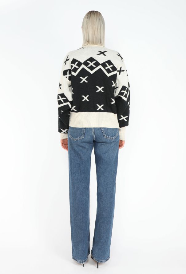 Claude Montana '80s Intarsia Cardigan - 5