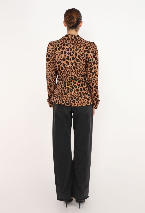 Saint Laurent Leopard Printed Silk Blouse, F/W 1992 - 5