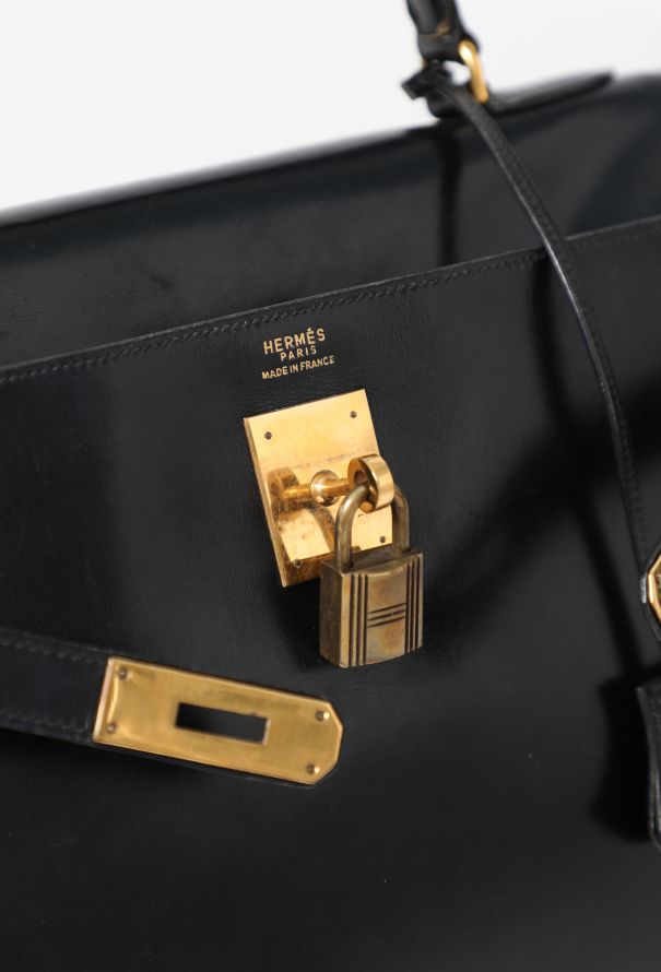 Hermès '70s Black Box Kelly Retourné 32 - 13