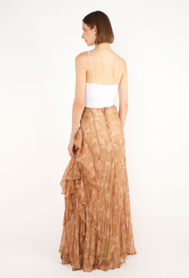 Dries Van Noten Chiffon Leaf Ruffled Skirt, S/S 1997 - 5