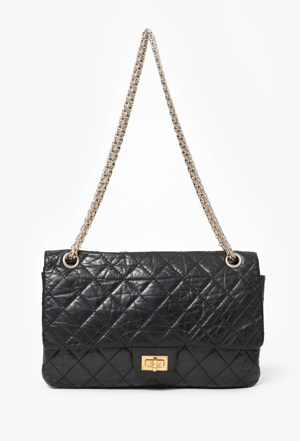 Chanel Black 2.55 Medium Flap Bag - 2