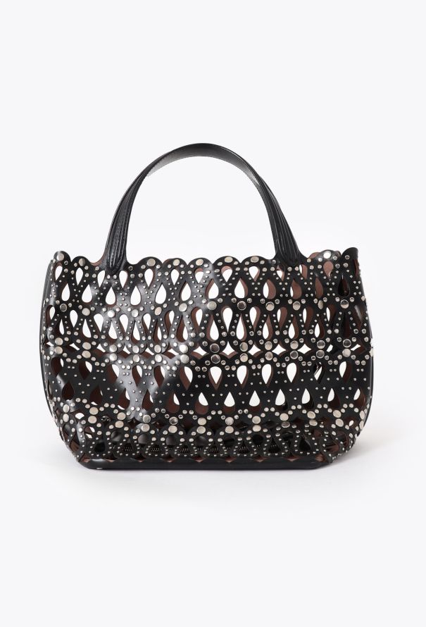 Alaïa Studded Laser-Cut Medium Tote Bag - 1